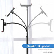 Vloerstandaard Vaylen - voor tablet en telefoon - Statief 4,7"-10" inch - Flexibele beugel standaard