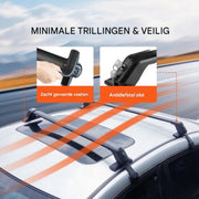 Universele dakdragers - 70KG Laadcapaciteit - Auto - Geschikt Voor aluminium