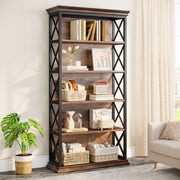 Boekenkast Vexa - Bruin - 6 Lagen - Boekenrek Opbergrek - Voor Woonkamer, Kantoor of Slaapkamer