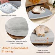 Verhoogde Kattenmand - 84cm - Kattenbed - Houten kattenbench voor Binnen - Lounge Fauteuil voor Katten, Puppies of Kleine Dieren