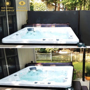 Tuinscherm deluxe - Uitschuifbaar windscherm - Schuttingpaneel terras - Scheidingswand uittrekbaar - Terras Rolgordijn - 180 x 600 cm Formaat