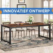 Eettafel Avira - 200cm - Voor 6-8 personen - Voor Keuken of eetkamer - Bruin