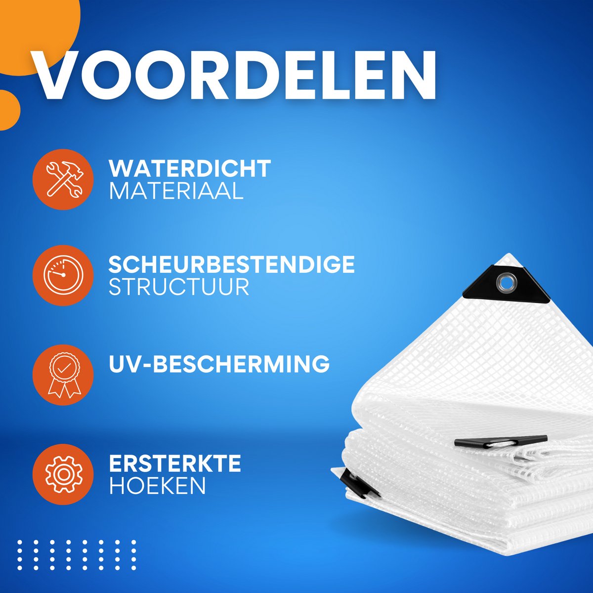 Waterdicht Zeildoek - Transparant - Voor Tuinmeubilair, Trampolines & Brandhout - Scheurbestendig & UV-bestendig - Color: Clear-3x3m