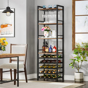 Wijnrek voor 12 flessen - Wijnkast - 6 lagen - Barkast - Glazenhouder - Bar, keuken of woonkamer