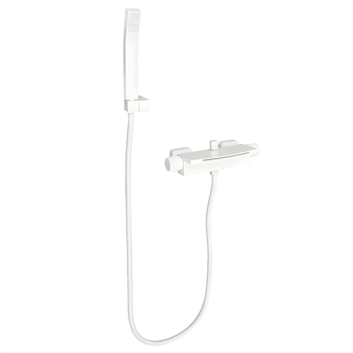 Badkraan - Met waterval - Voor badkamers - Luxe uitstraling met warm/koudfunctie - Wit