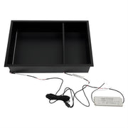 Douchenis - Inbouwnis - Voor badkamerwand - 2-laags wandnis met LED-verlichting - Stijlvol en functioneel - Buitenformaat 33,3*48,5*10 cm