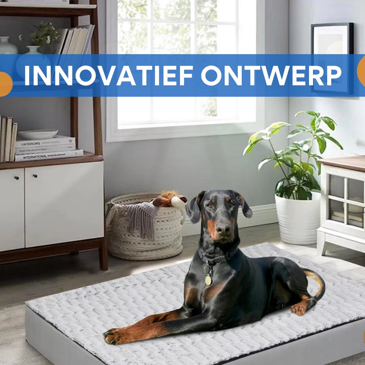 Hondenbed Zero Tavien - Hondenbank - Hondensofa op poten - Hondenzetel - Comfort en zacht - Afneembaar kussen - 110cm
