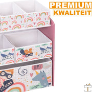 Bolt Edge Speelgoedkast - Roze - Kinderkamer - Boekenkast - Opbergkast MDF