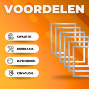 Zeefdrukkit - 6 stuks Aluminium - Zeefdruk set frame - zeefdrukframes 46x51CM - Startersset - Zeefdrukraam