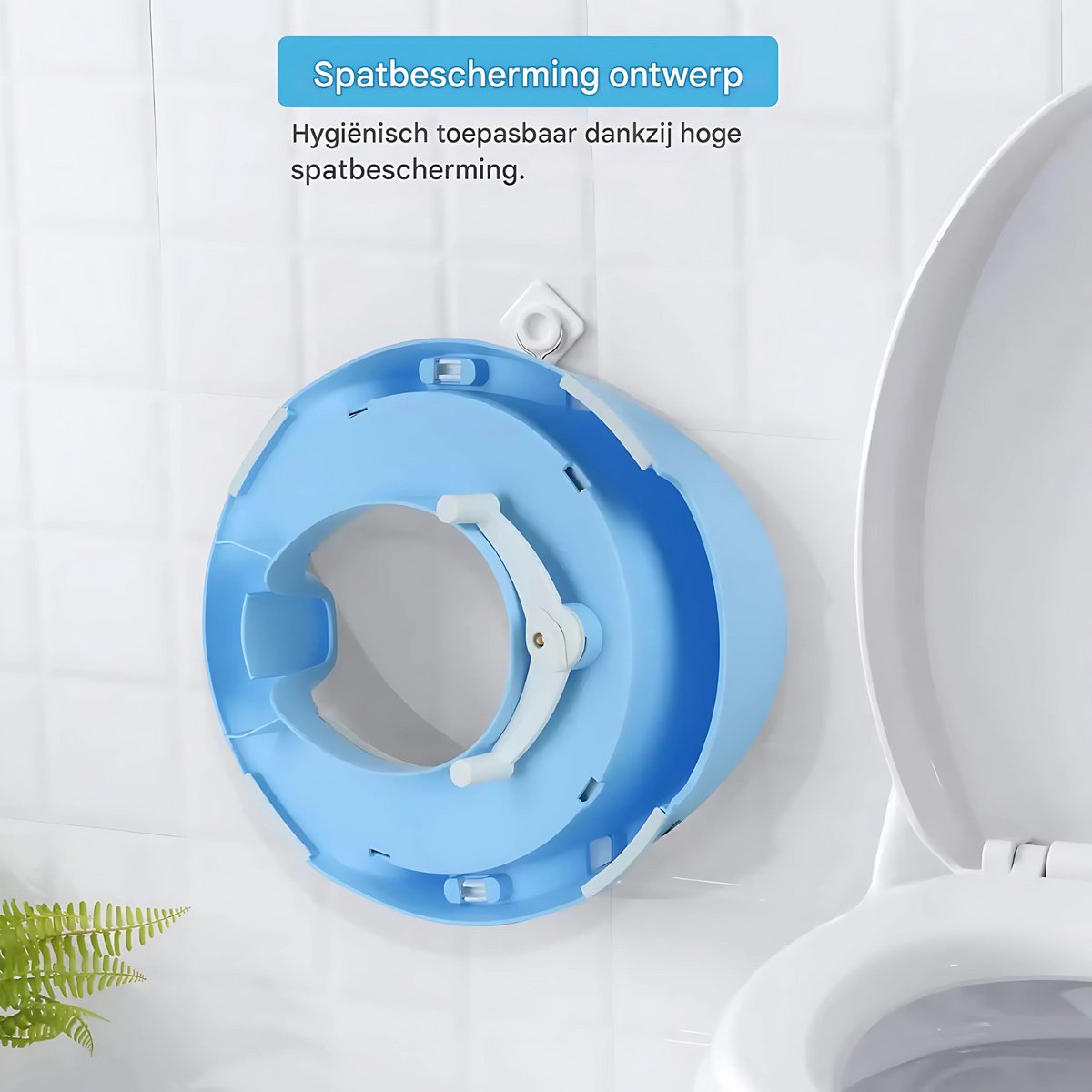 Zindelijkheidstraining Toiletbril voor Kinderen - Toiletverhogers - Peuters Toilettrainerring met Spatbescherming, Handgrepen en Rugleuning voor Jongens en Meisjes - Blauw