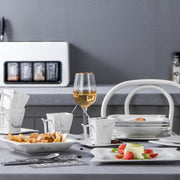 Noble Ontbijtborden – 6 persoons – Marmerlook Keramisch – Dinerborden – Ontbijtborden