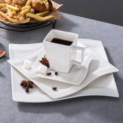 Exquisite Bordenset – 6 persoons – Wit Keramisch – Dinerborden – Ontbijtborden