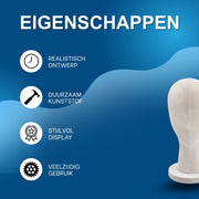Female Mannequin Hoofd - Voor het tonen van pruiken en hoeden - Beige