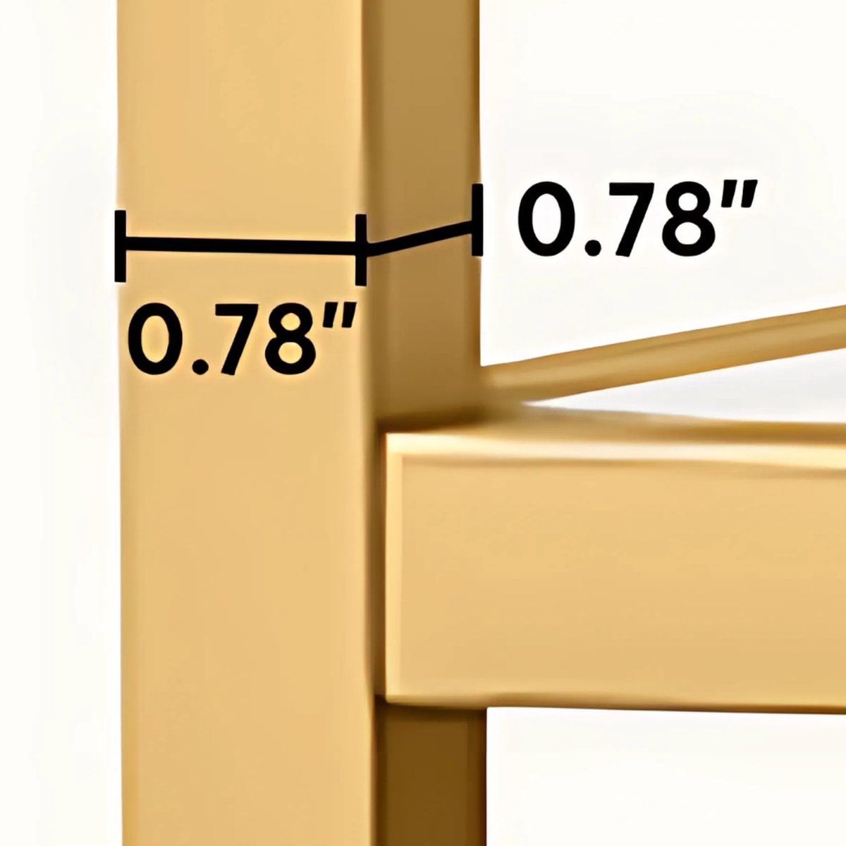 Boekenkast Ceylix - 8 Lagen - Boekenrek - Moderne Opbergrek Metaal - Goud met Marmerlook - Woonkamer