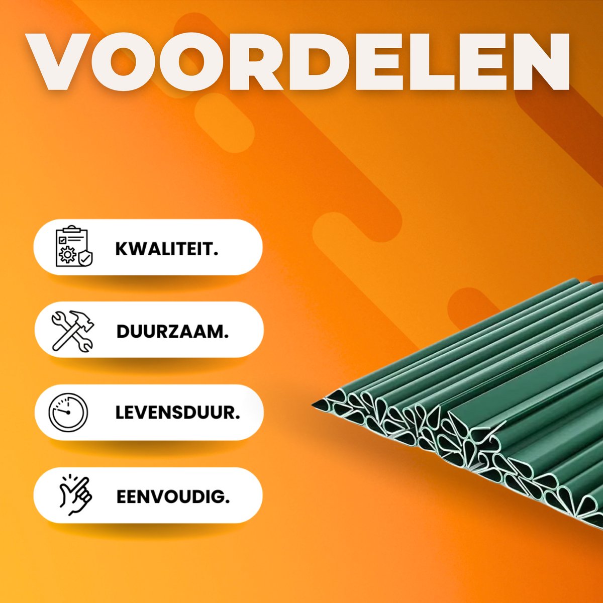 Happyment Privacy strip - Net schutting - Zichtbreeknet deluxe - Zichtdoek - Windbreekgaas - 50m x 19cm - Groen