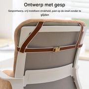 Bureaustoel kussen Vaylen - Rugkussen - Ergonomisch - Universeel - Khaki