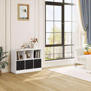 Happyment Boekenkast Bilta - Industrieel - 6 Vakken - Oak - 3 Lades - Boekenrek - Woonkamer, slaapkamer en kinderkamer - Hout - 80 x 60 x 30 cm