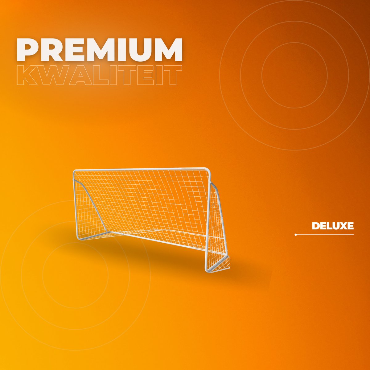 Voetbaldoelset - Voetbalgoal - Voetbaldoel - Doelwand - Draagbaar Voetbaldoel voor Achtertuin - Weerbestendig Metalen Frame met Grondpalen - Geschikt voor Kinderen & Volwassenen - 366 cm x 183 cm