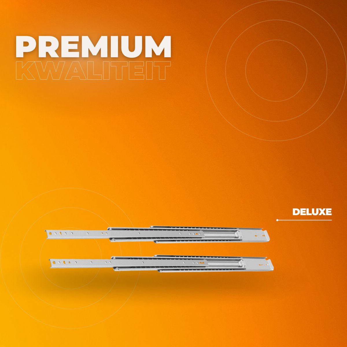 Lade Rails PRO - Ladegeleider - Bodemmontage - 91x7,6x1,9 cm - 225KG Capaciteit - Volledig Uittrekbaar