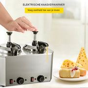 Fonduepan - Elektrisch - Dispenser Machine - 2.5L x2 - Kaasverwarmer - Kaasfondue - Met 2 Pompen