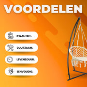 Hangstoel standaard - Zonder stoel - C-Type/X-Type - Voor binnen - Cocoon - Massief stalen frame - met Haak - Verstelbaar - 210CM