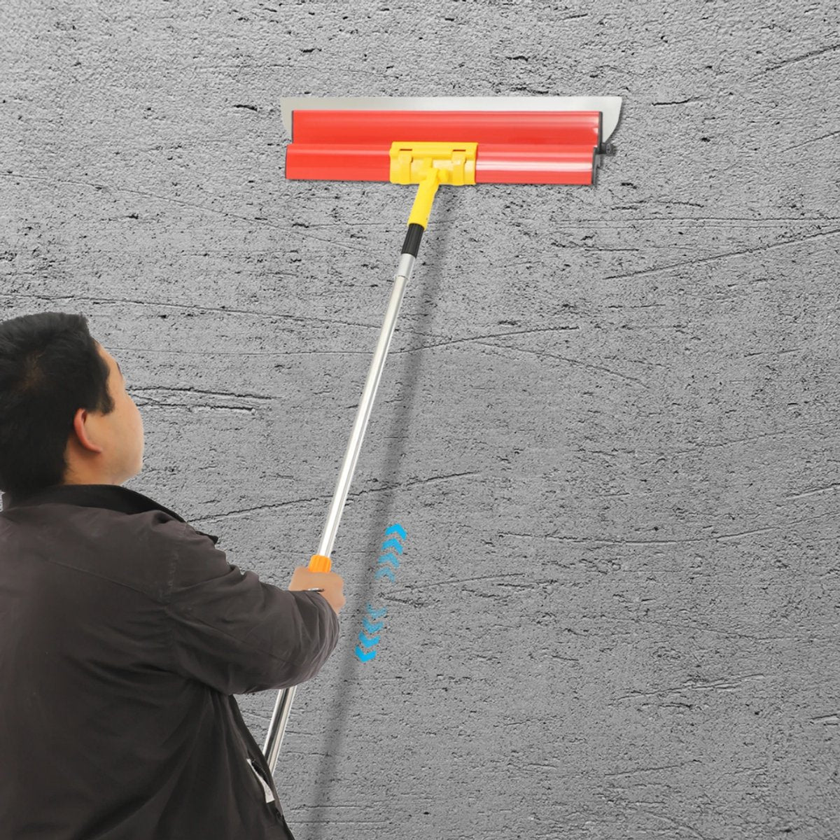 Teken- en afwerkset - Voor muren en pleisterwerk - Droogtekeningbladen met verlenggreep - Rood