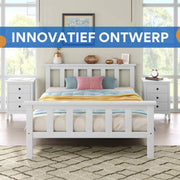 Eenpersoonsbed Tavien 90 x 200 cm - Voor Kinderen - Met lattenbodem - Zonder matras - Kinderbed
