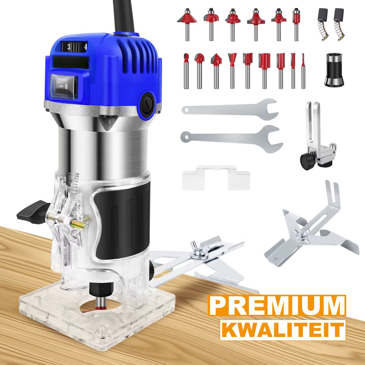 Palm Router Trimmer Tavien - Houtbewerking Handrouter met Trimmerbasis - Compacte Handheld Wood Router Power Tool