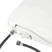 Niet-Elektrische Bidettoiletbril - Voor Achter Wassen - Wit, D-vormig en Comfortabel - Dubbel Mondstuk - Voor Langwerpige Toiletten