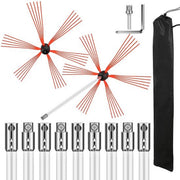 Happyment Schoorsteenveegset Deluxe - Schoorsteenreiniger - Schoorsteen Borstel - Veegkit - 10 M