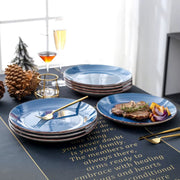 Bellagio Serviesset - 4 delig - 4 persoons - Donkerblauw - Dinerborden - Bordenset - Diepe borden - Ontbijtborden - Servies - Keukenservies