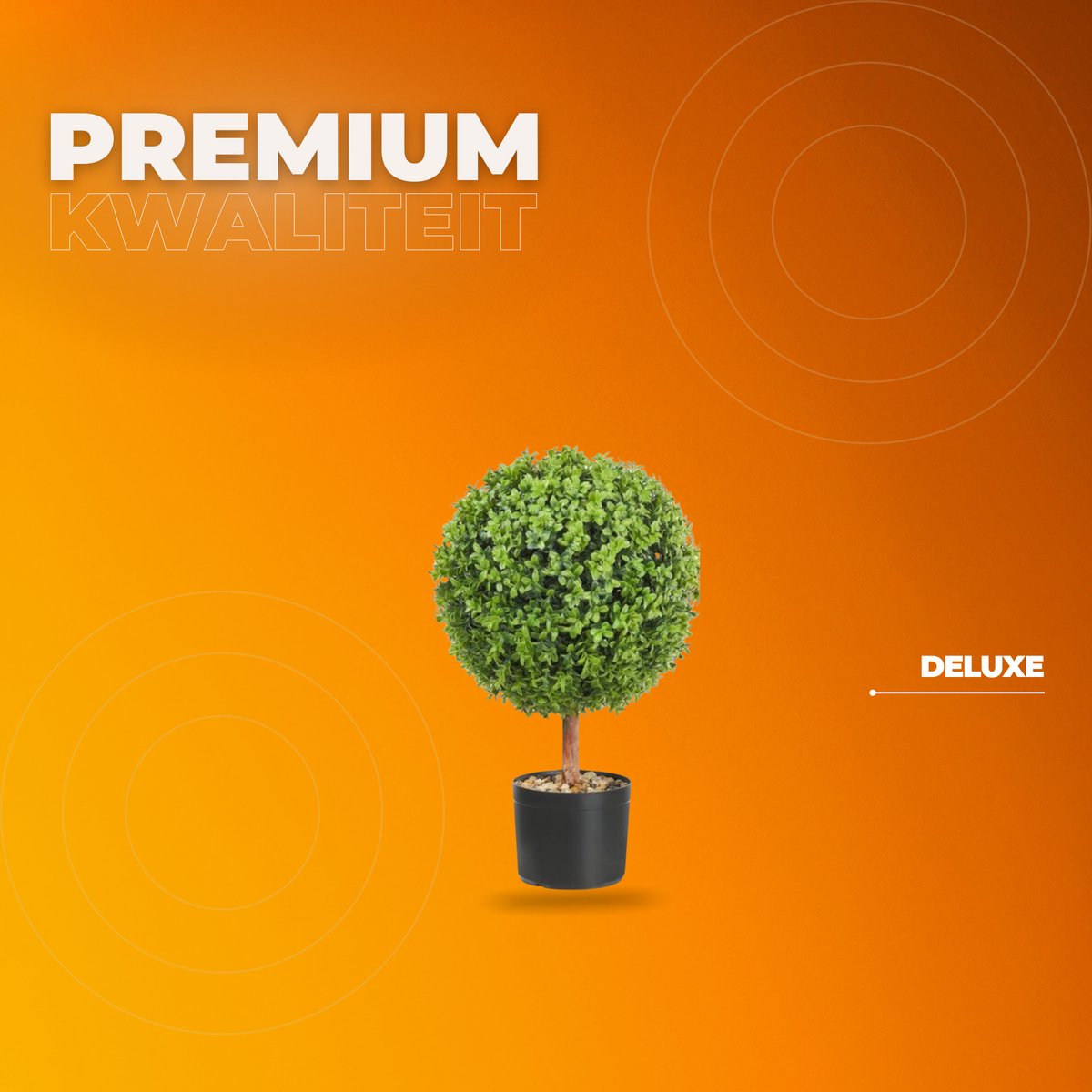 Kunstplant buxusbal - In pot - Kunstplanten voor binnen en buiten - Palmboom - Kunstbloemen - Geurloos - Tuindecoratie voor buiten - 40cm