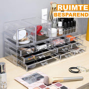 Luxe Make-up organizer - Cosmetica opberger - Transparant - Lippenstift, Nagellak, Parfum - Sieraden - Bureau