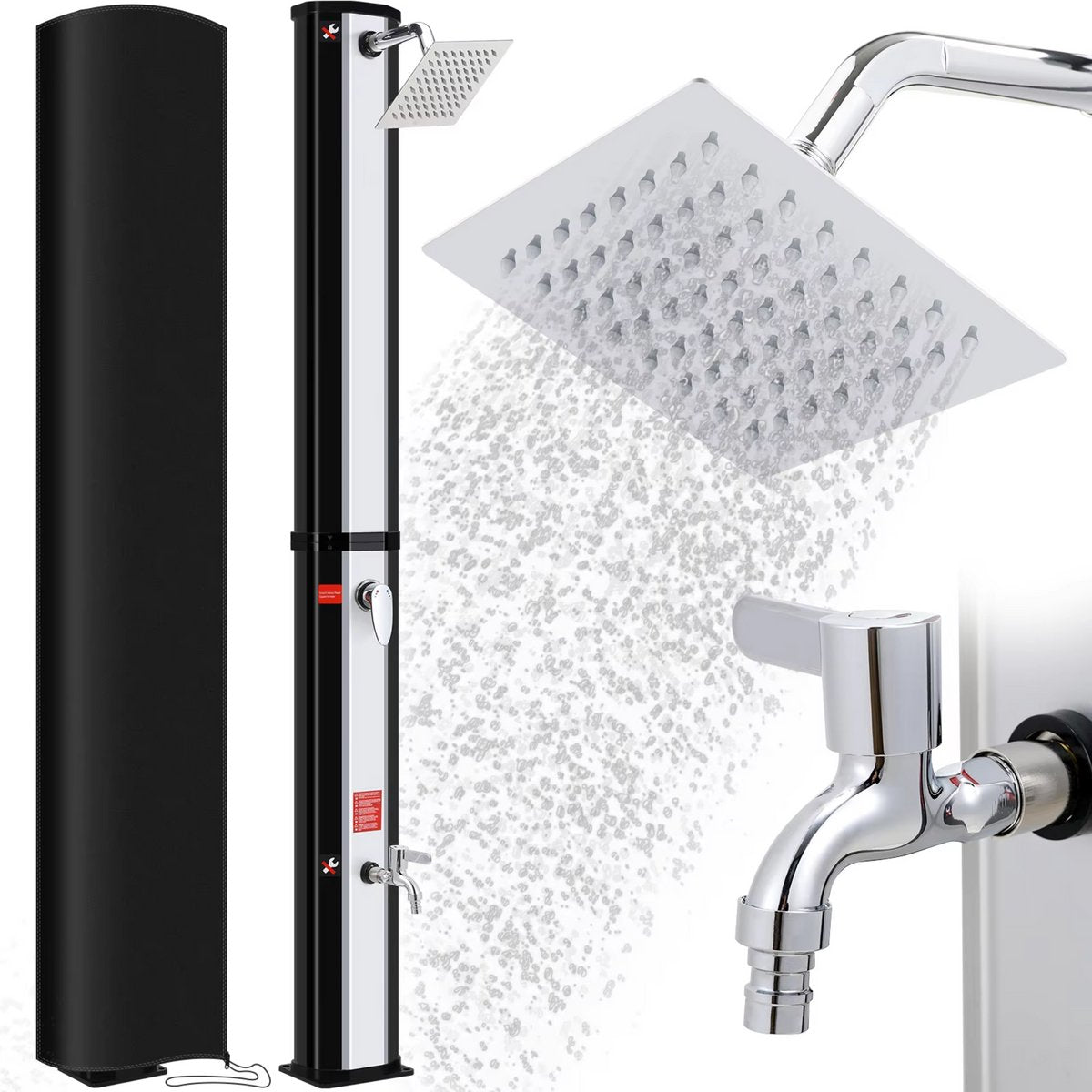 Solar buitendouche - 35L - Geen stroom - Tuindouche - Voor Tuin, strand en zwembad - Waterdicht