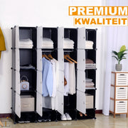 Bolt Edge Kledingkast - Opvouwbaar - Kledingrek - Organizer - Garderobekast - 165x148x35cm