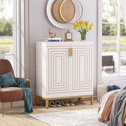 Schoenenkast deluxe - Met deuren - Wit - 20 paar - Schoenenrek - 80m - 6 laags - Opbergkast