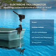 Elektromotor met regelaar- 24V Buitenboordmotor - Vaarbewijsvrije Bootmotor - elektrisch- 1500-1700rpm met Versnellingen