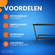 Gitaarstandaard voor 5 Gitaren - Voor Akoestische, Elektrische & Basgitaren - Opvouwbaar statief