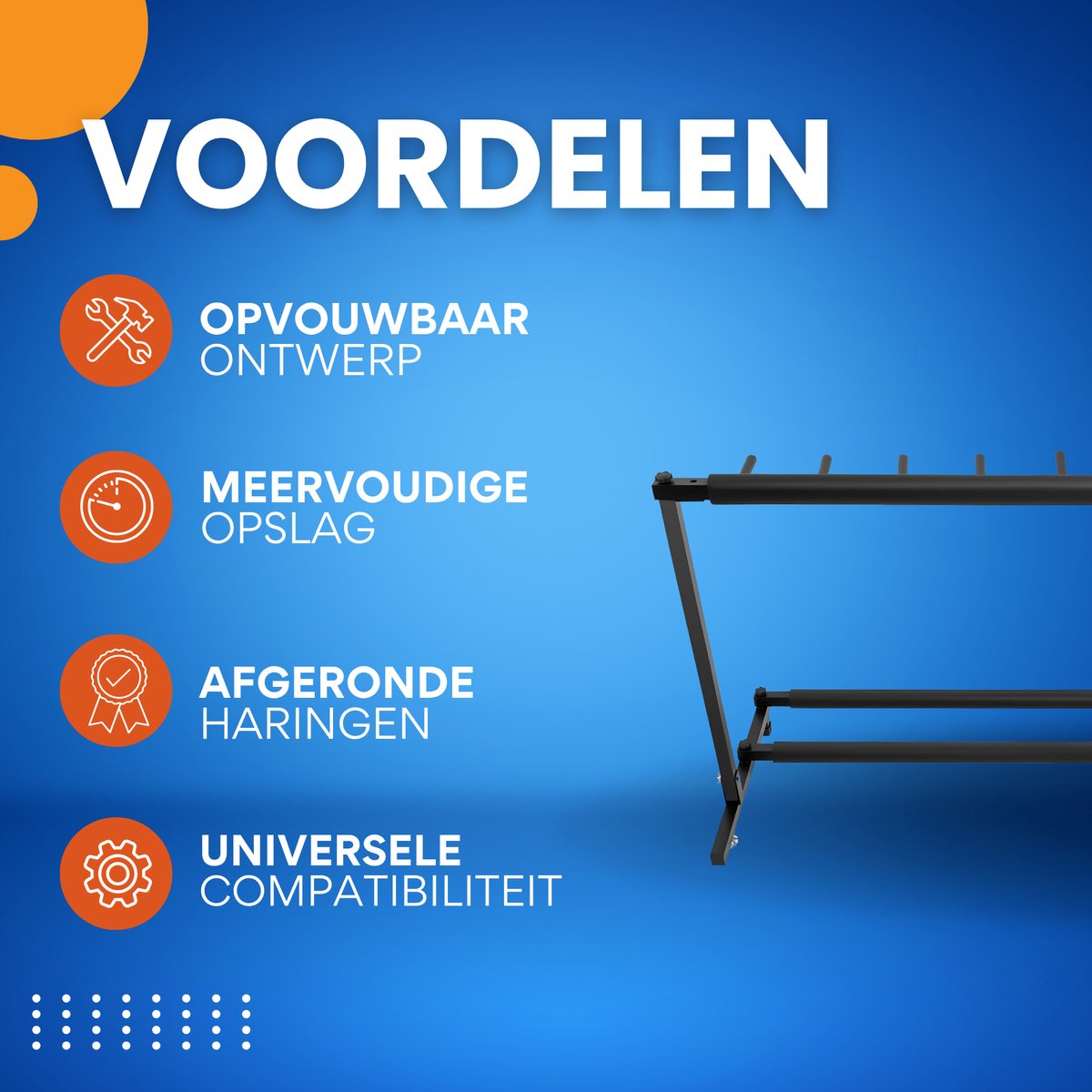 Gitaarstandaard voor 5 Gitaren - Voor Akoestische, Elektrische & Basgitaren - Opvouwbaar statief