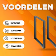 Tafelpoten - Set van 2 - Metaal zwart - Meubelpoten - Vierkant - Tafelonderstel - Tafelframe
