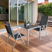 Tuintafel Zyrell - Aluminium - Voor binnen en buiten - Vierkante vijzettafel tuin - Bistrotafel - Eettafel - Hitte- en Weerbestendig - Groen