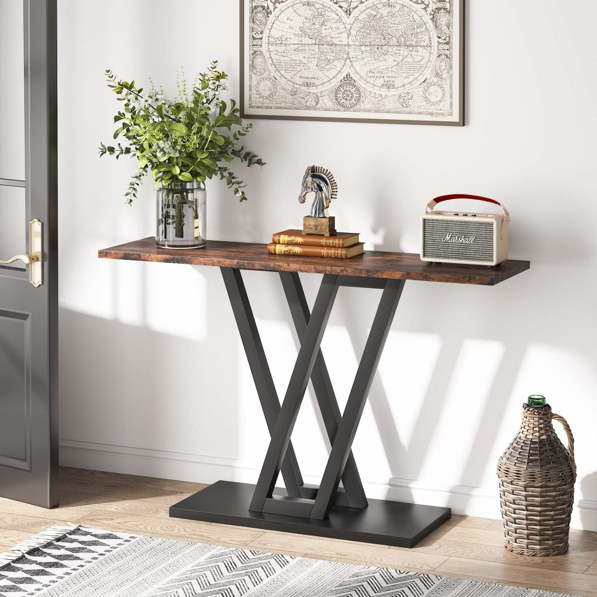 Consoletafel Giggs - Haltafel - 110cm - Wandtafel - Gang of woonkamer - Bruin