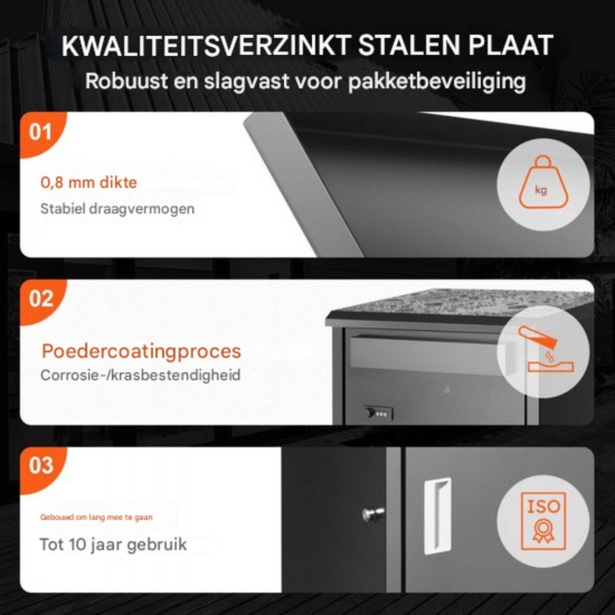 Luxe pakketbrievenbus - Pakketbox - Pakket brievenbus - Vrijstaand - 50kg Brievenbus voor Buiten