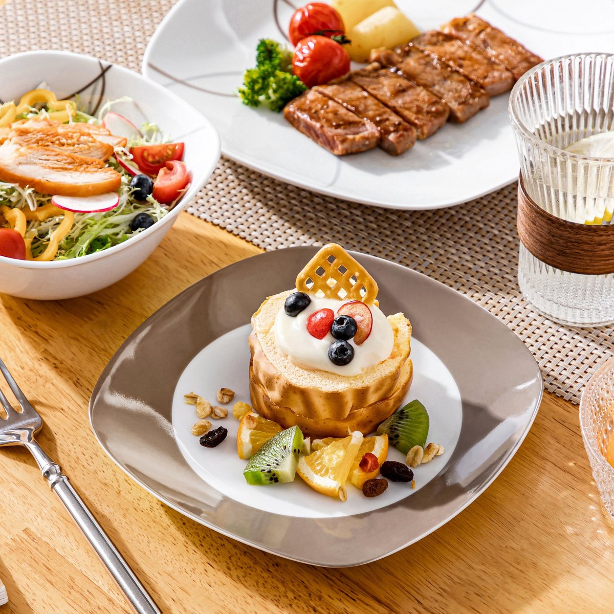 Tida Serviesset - 24 delig - 8 persoons - Wit - Dinerborden - Bordenset - Diepe borden - Ontbijtborden - Servies - Keukenservies