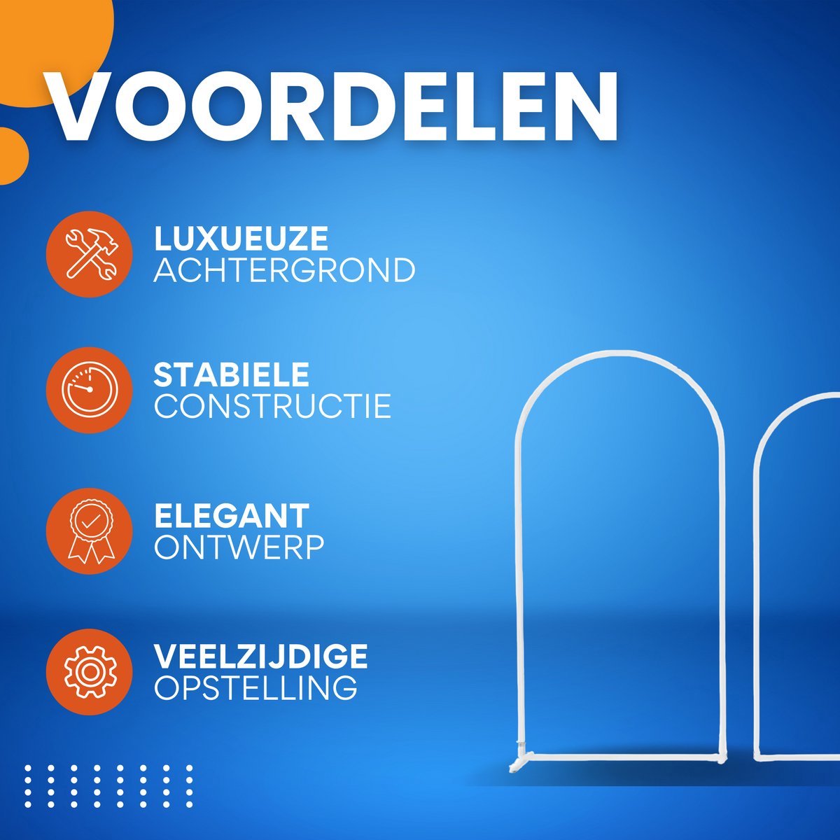 Valora Bruiloft decoratie - Rozenboog - 240CM - Versiering - Backdrop frame - Multifunctioneel voor ceremonies en feesten