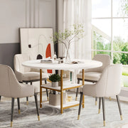 Ronde Eettafel - Keukentafel - Eetkamertafel - 4 personen - Hout Wit