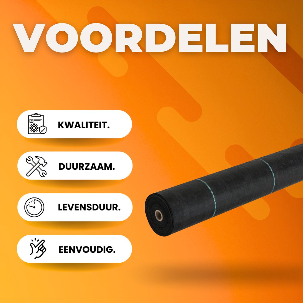Worteldoek gronddoek - 91 x 0,9 meter - Onkruiddoek - Tuin - Onkruiddoek - Waterdoorlatend Onkruidvlies - Scheurvast en Corrosiebestendig