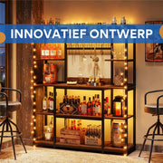 Keukenrek XL - Magnetronrek - Keukenkast staand - Voor keuken & eetkamer - Haken en planken