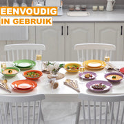Color Serviesset – 12 persoons – 36 delig – Keramisch – Serviesset – Kleine Borden
