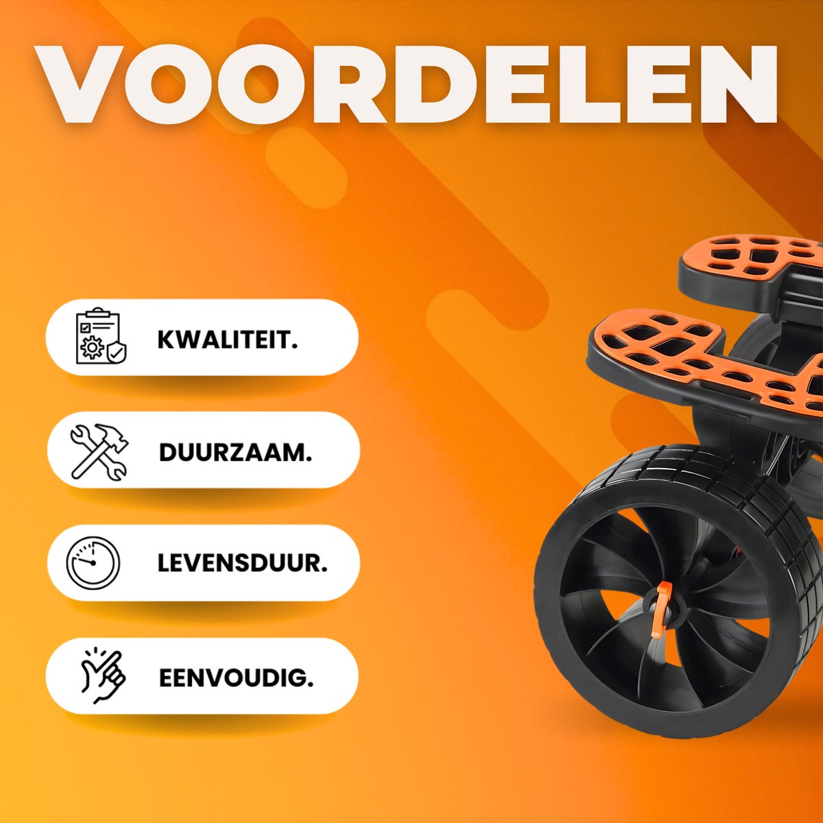 Kajak trolley - Voor SUP, Kano, Kayak, Surfplank - Surf trolley - Opvouwbare Kano trolley - PU Banden - 145kg draagvermogen